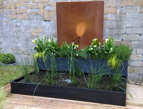 Bassin Fontaine acier corten et inox